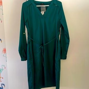 Worthington Bold Emerald Shirt Sheath Dress